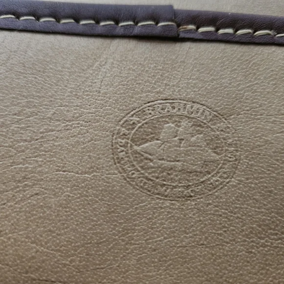 Vintage Brahmin Leather Satchel Bag - Picture 3 of 14